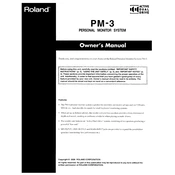 Roland PM-3 manual cover