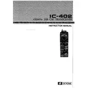 Icom IC-402 Transceiver manual cover