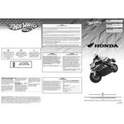 Hot Wheels Mattel RC Honda CBR 100R H9289 Toy manual cover