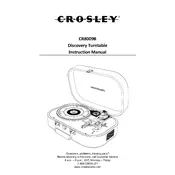 Crosley CR8009B Turntable manual cover