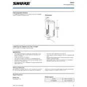 Shure SB900 Battery manual cover