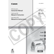 Canon DC420 manual cover