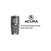 Acura MDX Remote Engine Starter 2008 SUV manual cover