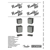 Fender Rumble 40 V3 2370300000 120V 60Hz Amplifier manual cover