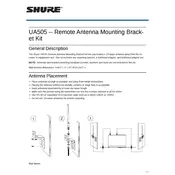 Shure UA505 Antenna manual cover