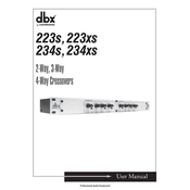 dbx 223XS Crossover manual cover