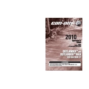 Can-Am Outlander 500 2010 Vehicle manual cover