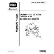 Toro CM-658H-S 68004C Mixer manual cover