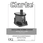 Clarke 6462013 COBS1 Oscillating Bobbin Sander manual cover