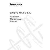 Lenovo IdeaPad Miix 3-830 Tablet manual cover