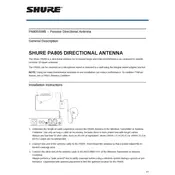 Shure PA805SWB Antenna manual cover