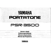 Yamaha PSR-3500 Keyboard manual cover