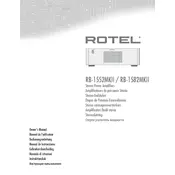 Rotel RB-1582 MKII Amplifier manual cover