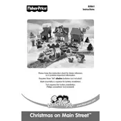 Fisher Price Mattel Little People Christmas Main Street B5861 Toy manual cover