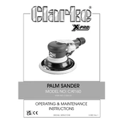 Clarke 3120174 CAT160 Palm Sander manual cover