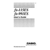 Casio fx-115ES Calculator manual cover