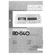 Rotel RD-840 Cassette Deck manual cover