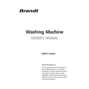 Brandt BWF7120EA Washing Machine manual cover