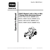 Toro TimeCutter Z300 74408 Mower manual cover