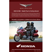 Honda GL1800 Gold Wing 2020 Motorcycle manual cover