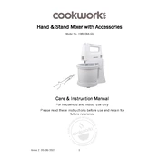 Cookworks 8934848 HM9108A-GS Mixer manual cover