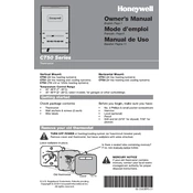 Honeywell CT50 Series Thermostat manual cover