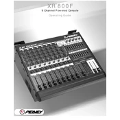 Peavey XR 800F Mixer manual cover