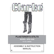 Clarke 3500220 APS-1830 Plasterer Stilt Instructions manual cover