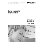 Brandt DFH13534W Dishwasher manual cover