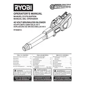 Ryobi RY404013 Blower manual cover