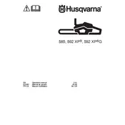 Husqvarna 592 XP G Chainsaw manual cover