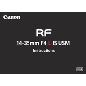 Canon RF 14-35mm F4 L IS USM manual cover