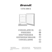 Brandt UFB1000E Freezer manual cover