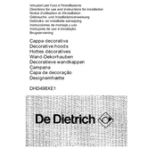 De Dietrich DHD498XE1 Hood manual cover