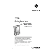 Casio Cassiopeia E-200 Pocket PC manual cover