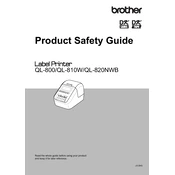 Brother QL-800 manual cover