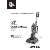 Dirt Devil Pro Power XL Upright UD70180 manual cover