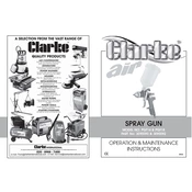 Clarke 3090090 PGF14 Spray Gun manual cover