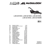 McCulloch Li58-26 M40 manual cover