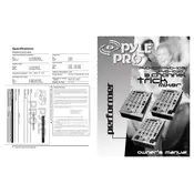 Pyle PYD1010 Mixer manual cover