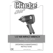 Clarke 3120120 CAT110 Air Impact Wrench manual cover