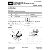 Toro Super Recycler 21-inch 115-8416 Mulching Kit manual cover