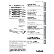 Casio XJ-A130V Projector manual cover