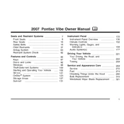 Pontiac Vibe 2007 manual cover