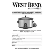 West Bend L5617B 84386 Slow Cooker manual cover