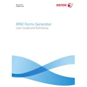 Xerox XPAF Form Generator Ver.8.0 Software manual cover