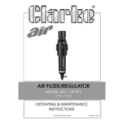 Clarke 3120508 CAT191 Air Filter Regulator manual cover