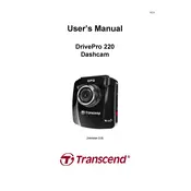 Transcend DrivePro 220 Dashcam manual cover