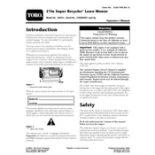 Toro Recycler 21-inch 20053 Mower manual cover