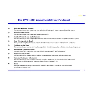 GMC Yukon Denali 1999 manual cover